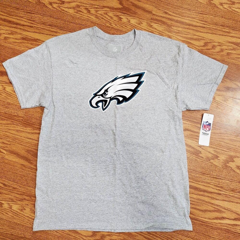 NFL Team Apparel Philadelphia Eagles Football Gray T-shirt Men's Size Medium